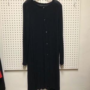 JJill black long sweater cardigan
